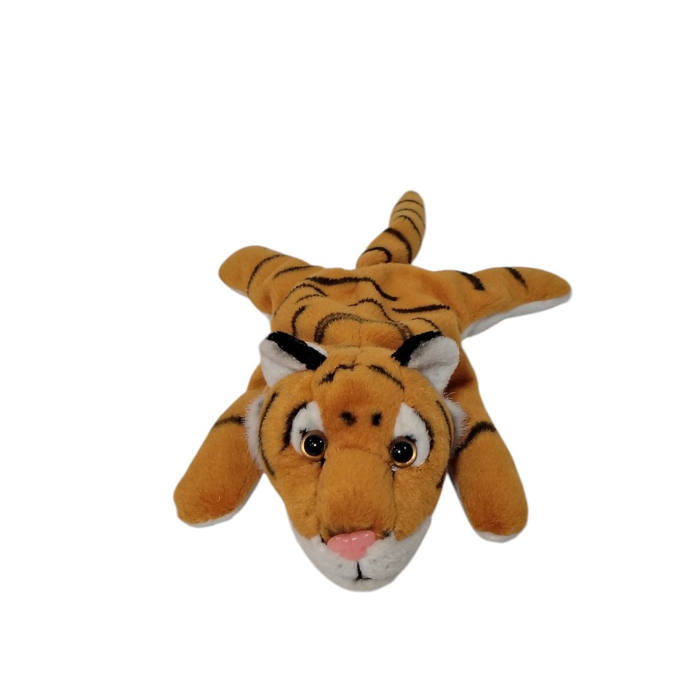 K&M International Inc Plush Tiger Stuffed Animal Toy Orange Black Stripe Realist